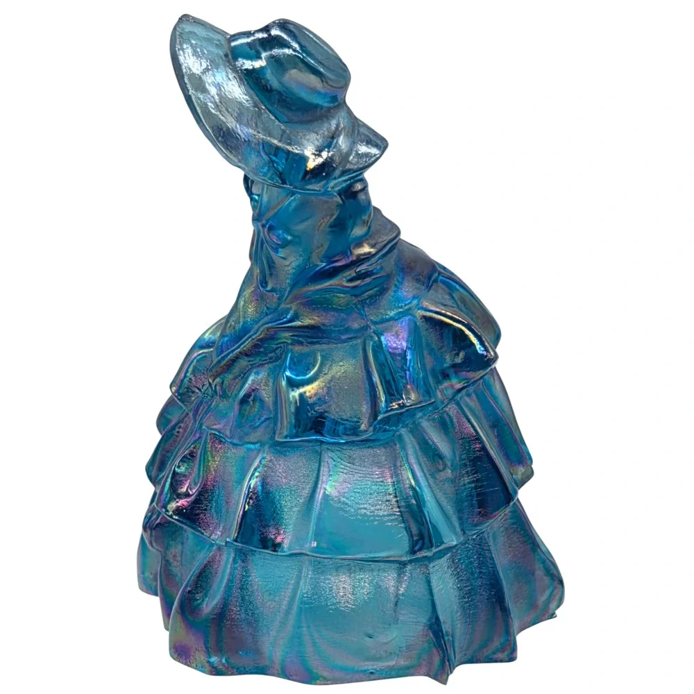 Wheaton Glass 1960’s BLUE Carnival Glass Southern Belle